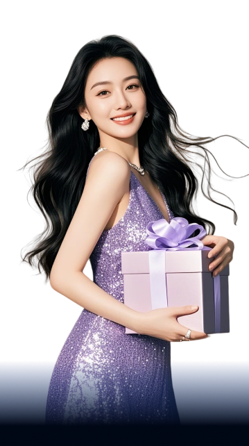Woman holding gift